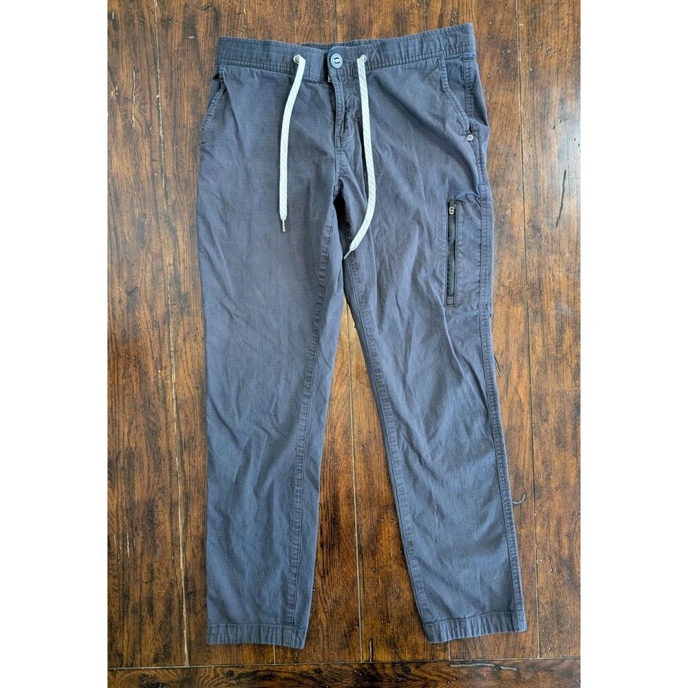Vuori Ripstop Climber Pants Mens Small Drawstring Pockets Hiking Climbing Gray